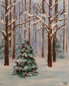 Holiday Paint Class at Durham Food Hall